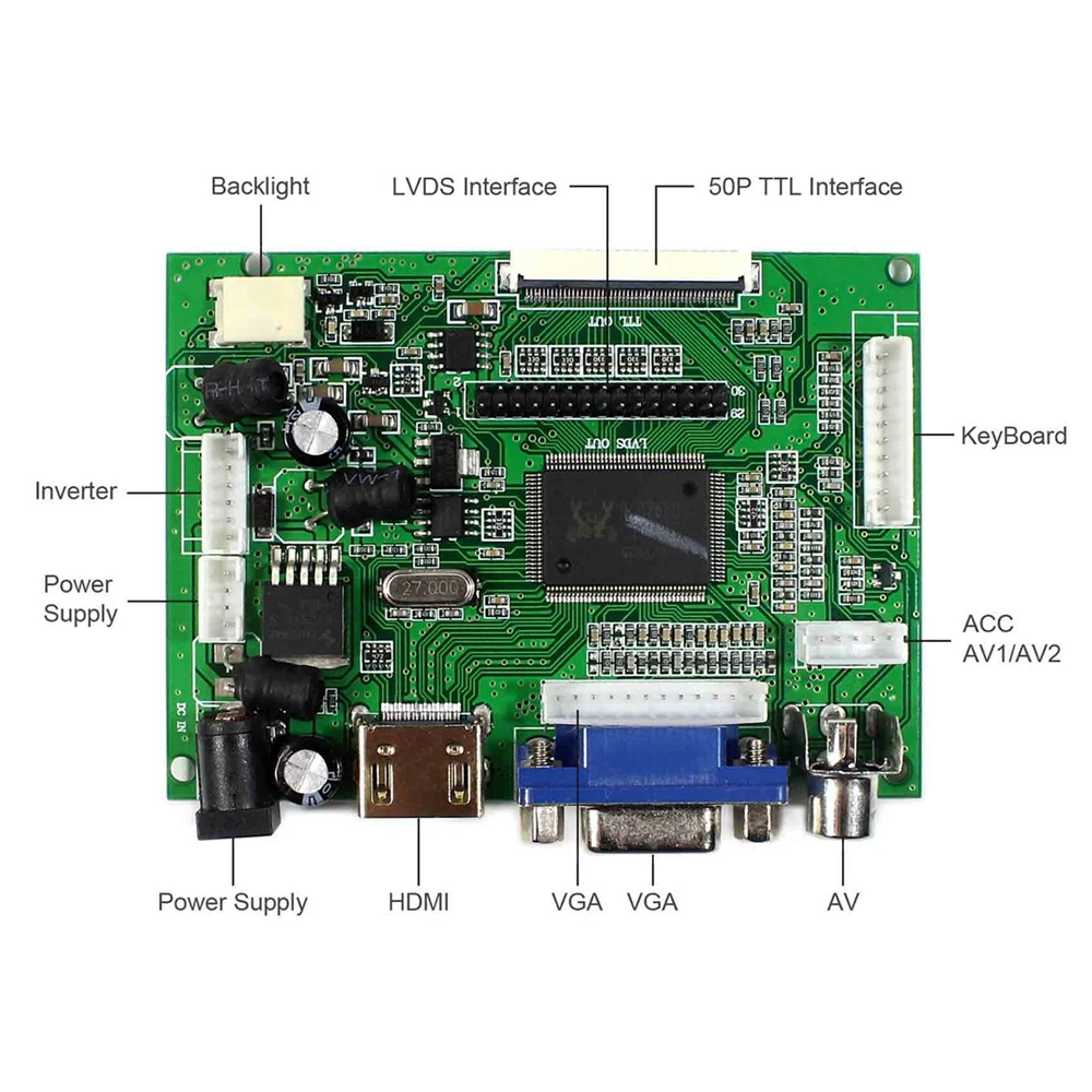 HDMI + VGA AV LVDS контрольная плата монитор комплект поставка 156b6 LP156WH2 ЖК светодиодный