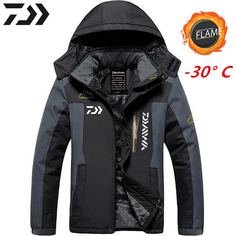 

DAIWA Fishing Clothing Autumn Winter Waterproof Warm Fishing Jackets Men Fleece Thick Outdoor Fishing Shirts DAWA Coat L-9XL