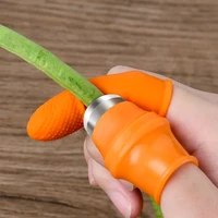 finger protector silicone thumb knife protector gears cutting vegetable harvesting knife pinching plant blade scissors gloves