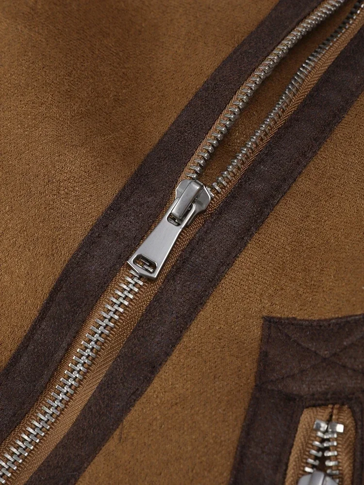 Жилетка женская плюшевая без рукавов уличная одежда с лацканами в стиле пэчворк