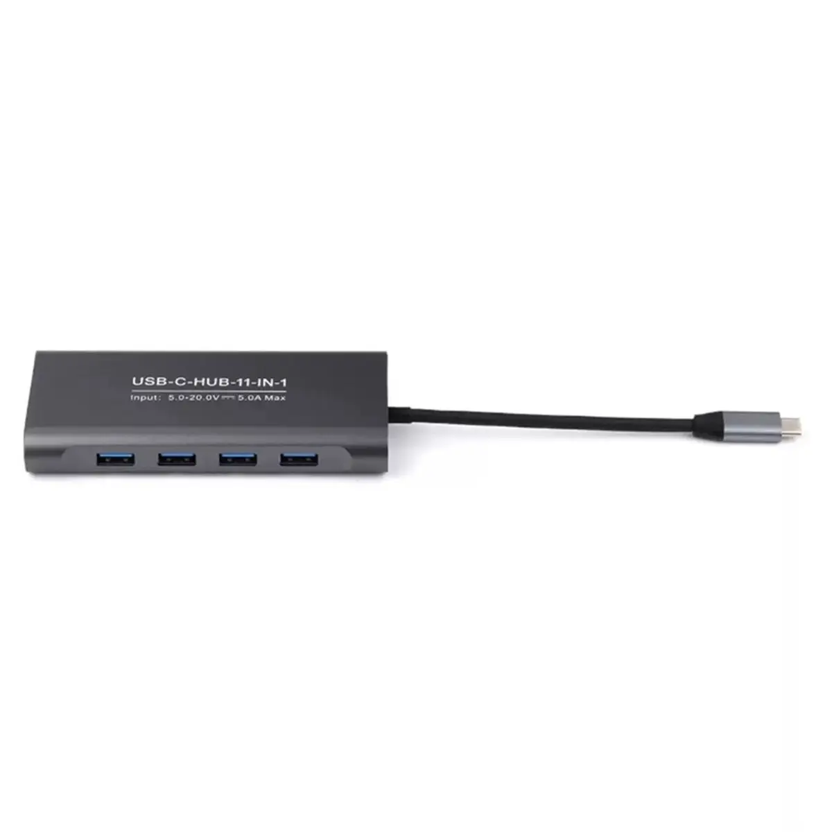 Фото 11-в-1 USB-C HUB док-станция с поддержкой 100W PD, портом RJ45 для Ethernet со скоростью 100 Мбит/с, поддержкой 4K HD и слотами для карт памяти TF для Windows/Linux/Android №5