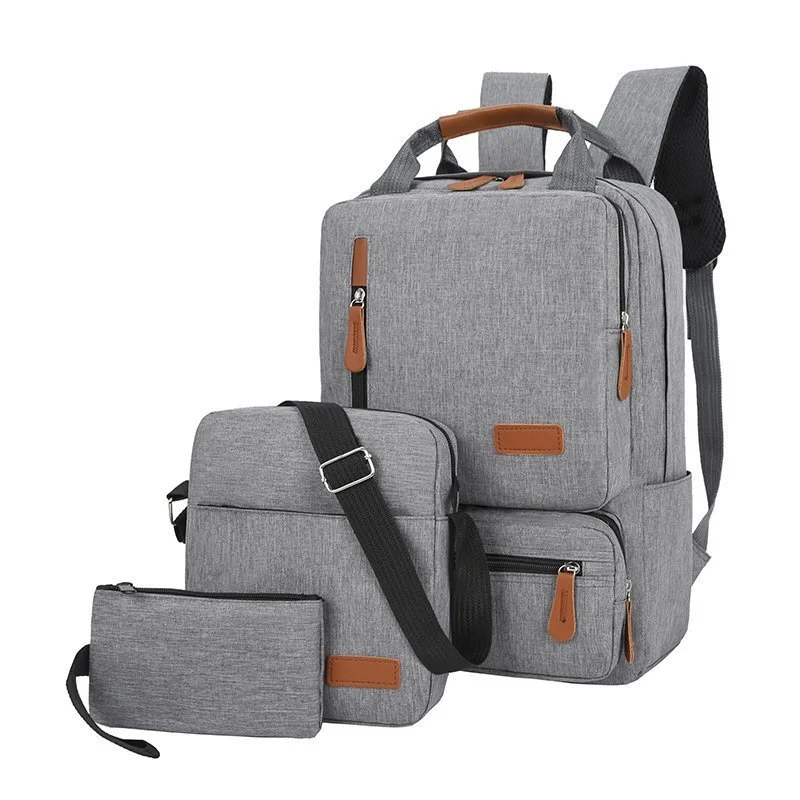 

Деловая сумка для компьютера, новый модный уличный Дорожный комплект из трех предметов, вместительный рюкзак для студентов и школы для мужчин