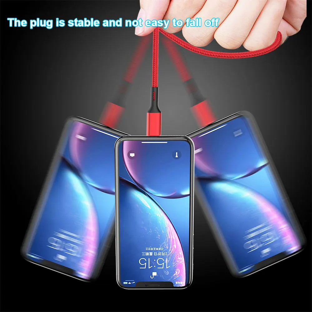 OLAF 3 в 1 Micro USB Type C кабель для iPhone 13 12 Pro Max Samsung S10 Huawei Xiaomi Мобильный телефон зарядное