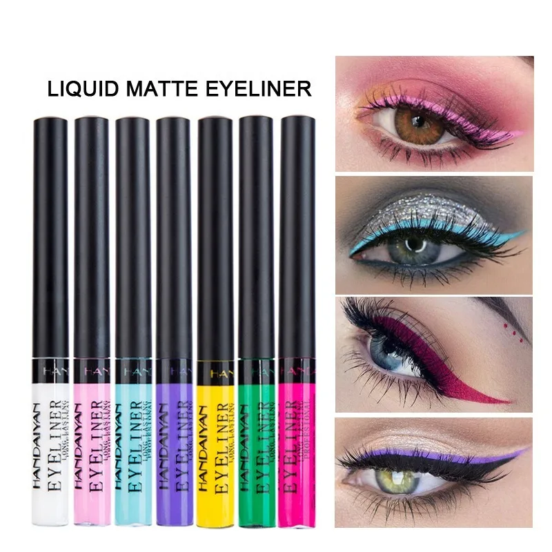 

22 Colors Liquid Matte Eyeliner Pen Waterproof Easy to Wear Quick Dry Full Color Long-Lasting Smooth Bright-coloured Makeup