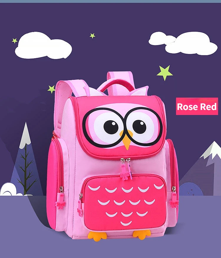 Cute Children Student Owl Large Backpack Teenager Girls Boys School Bags 2022 New Kids Cartoon Animal Book Bag Nylon Mochila Hot