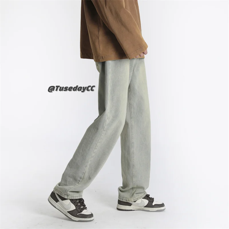 Spring And Summer Jeans Men's Slim Fit Fashion Casual Straight Jeans Men Streetwear Hip-hop Denim Pants Mens Trousers M-2XL