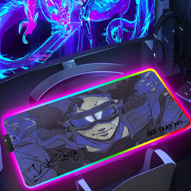 

Коврик для мыши Megaolobox RGB, большой женский коврик для мыши XXL, игровой компьютерный стол с резиновым ковриком для мыши с подсветкой