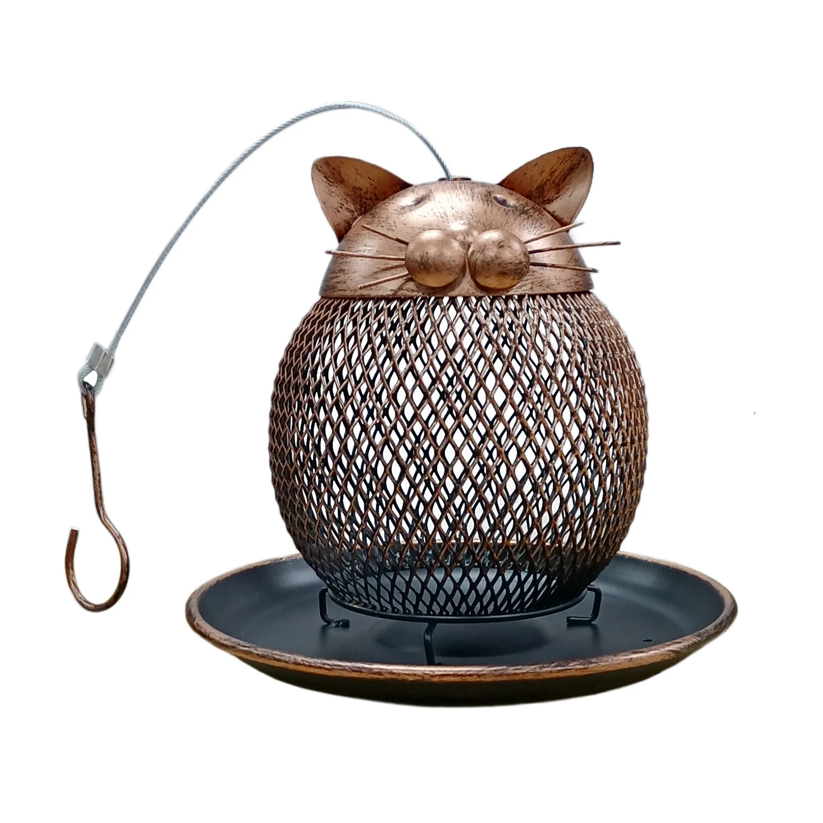 

Кормушка для птиц с крючком, 1 л, в форме кошки
