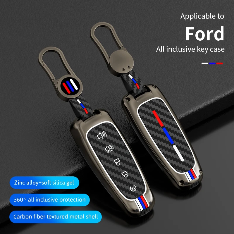 

Zinc Alloy Remote Car Key Case Cover Shell For Ford Edge Escape Flex Explorer Taurus For Lincoln MKS MKT MKX MKZ Navigator