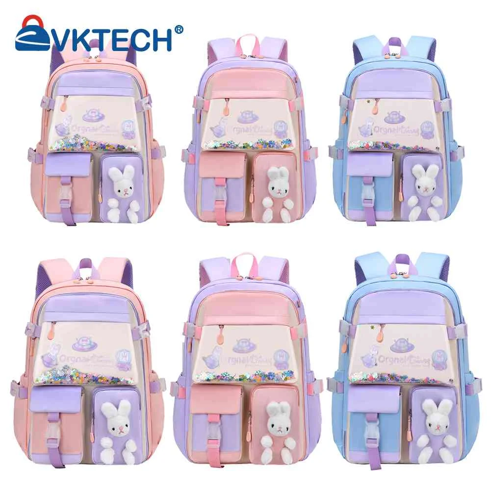 

Cute Bunny Backpack for Girls Teenage Student Kindergarten Princess Shoulder School Bags Cartoon Travel Rucksack Book Bag