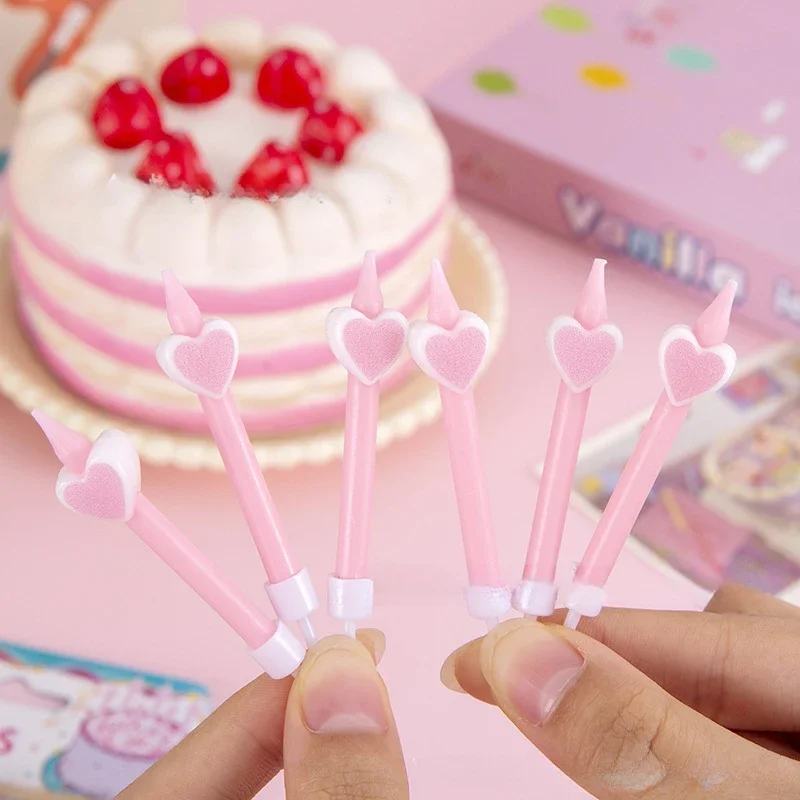 Уникальная розовая Свеча для торта Love декоративных пекарен и детских праздников