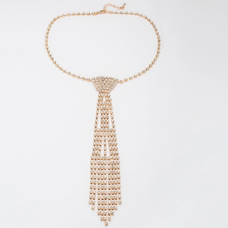 

Блестящая искусственная Crystal для стразы, шейный галстук, роскошный женский