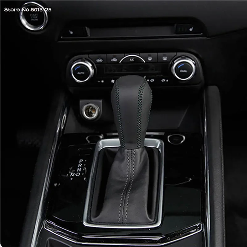 

Чехол на ручку КПП из кожи для Mazda CX-30 2020-2025, накладка на рычаг переключения передач, аксессуары для автомобиля