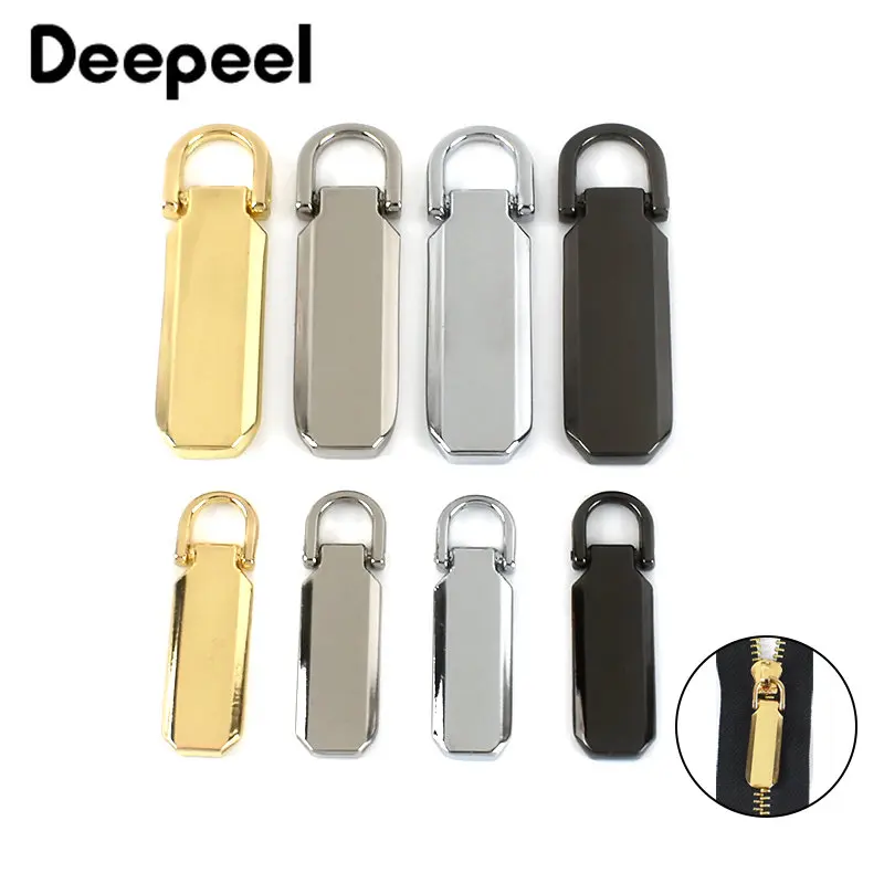 

10Pcs 3#5# Detachable Metal Zipper Puller Pull Tab Head for Luggage Clothes Zip Slider Repair Kit DIY Replace Sewing Accessories