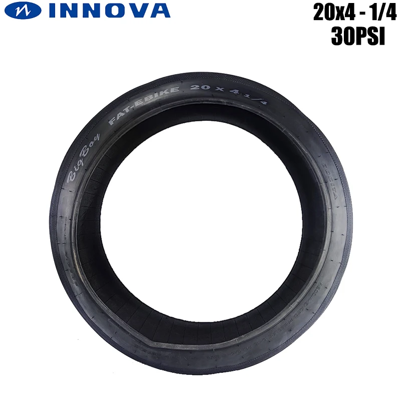 

Велосипедная шина INNOVA, 20 дюймов, 20x4, 1/4 дюйма, толстый горный велосипед, сноубайк, шина для пляжного велосипеда, черная, 30 фунтов на квадратный...