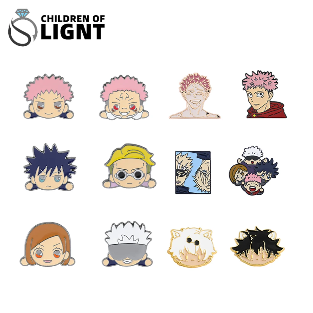 

Anime Jujutsu Kaisen Brooches Pin Cute Cartoon Figure Enamel Pin Clothes Backpack Collar Badge Pin for Men Women Kids Jewelry