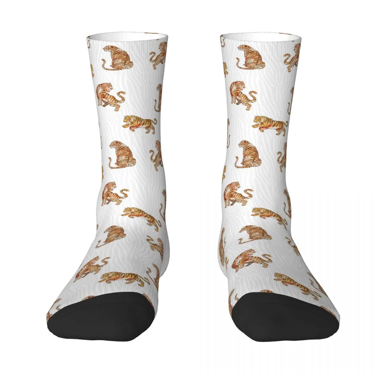 Watercolor Tigers Wild Animal Seamless Pattern Adult Socks,Unisex socks,men Socks women Socks