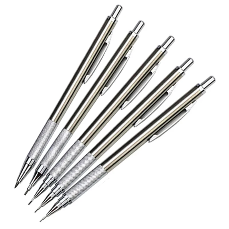 

Hot Selling New 0.5/0.7/0.9/1.3/2.0mm HB Metal Mechanical Pencil with Pencil Lead Student Painting and Writing School Stationery