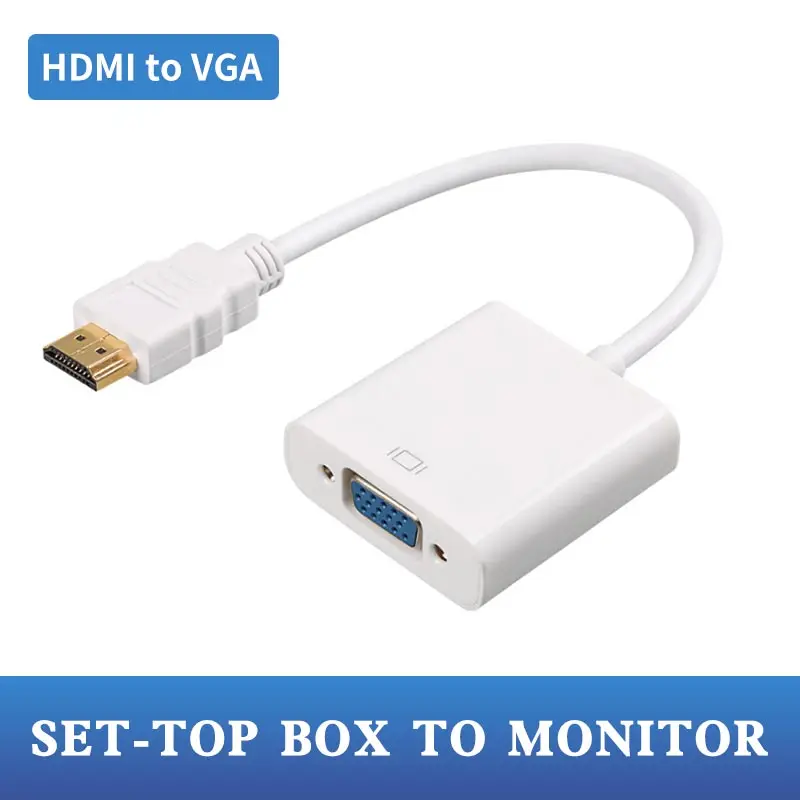 

HDMI-совместимый разъем VGA с аудио сетевым тв-приставкой для ноутбука для монитора проектора HD 1080P адаптер преобразователя