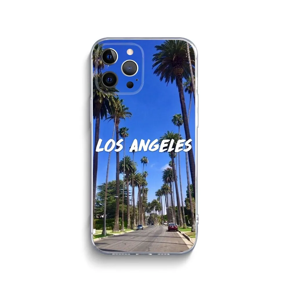 Чехол для телефона Travel Los Angeles California iPhone 15 14 13 12 11 Plus Pro Max XR XS X 7 8 мини-прозрачный