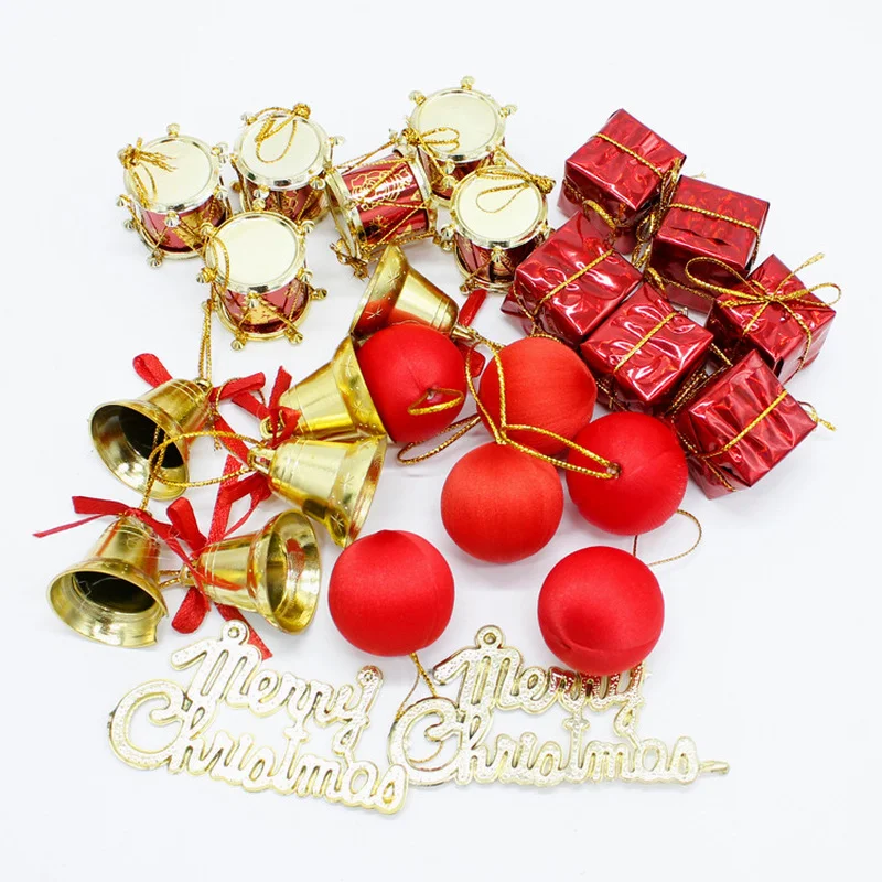 

64pcs/lot Gold Blue Snowflake Christmas Tree Hanging Decorations Home Christmas Tree Ornaments New Year Decoration
