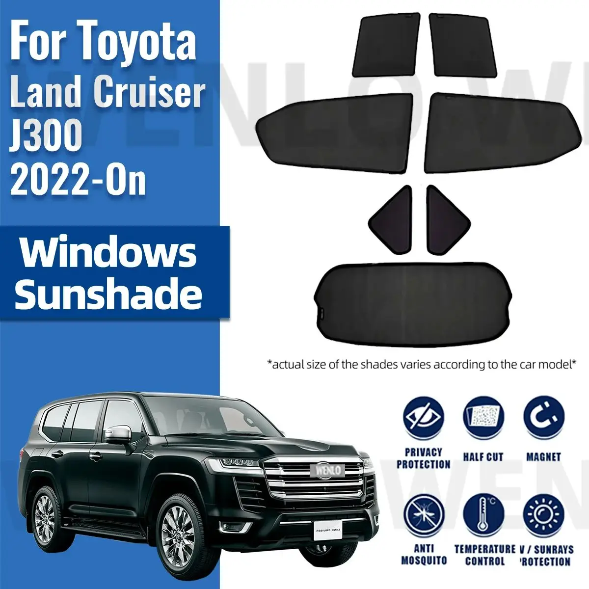 Для Toyota Land Cruiser J300 2022 2023 2024 автомобильный солнцезащитный козырек магнитная