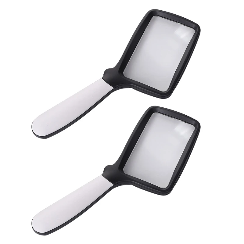 

Handheld Magnifier 2X/3X Rectangular Magnifying Glass for Seniors Reading Hobby