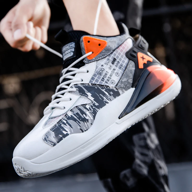 2023 New men's shoes fashion outdoor casual shoes student youth actual combat basketball shoes Breathable sneakers