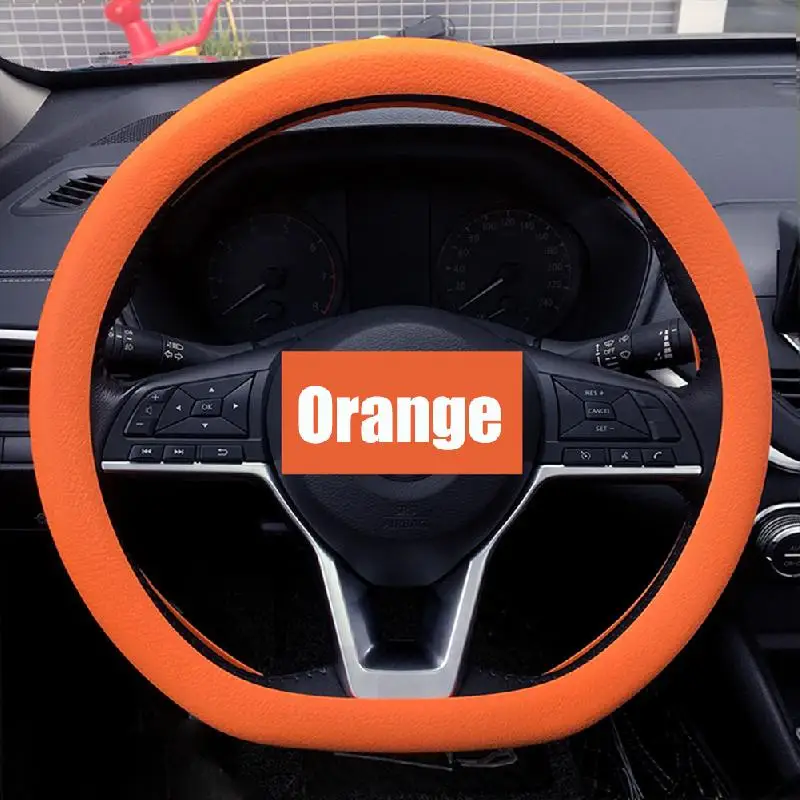 Универсальный автомобильный силиконовый чехол на руль эластичный нескользящий