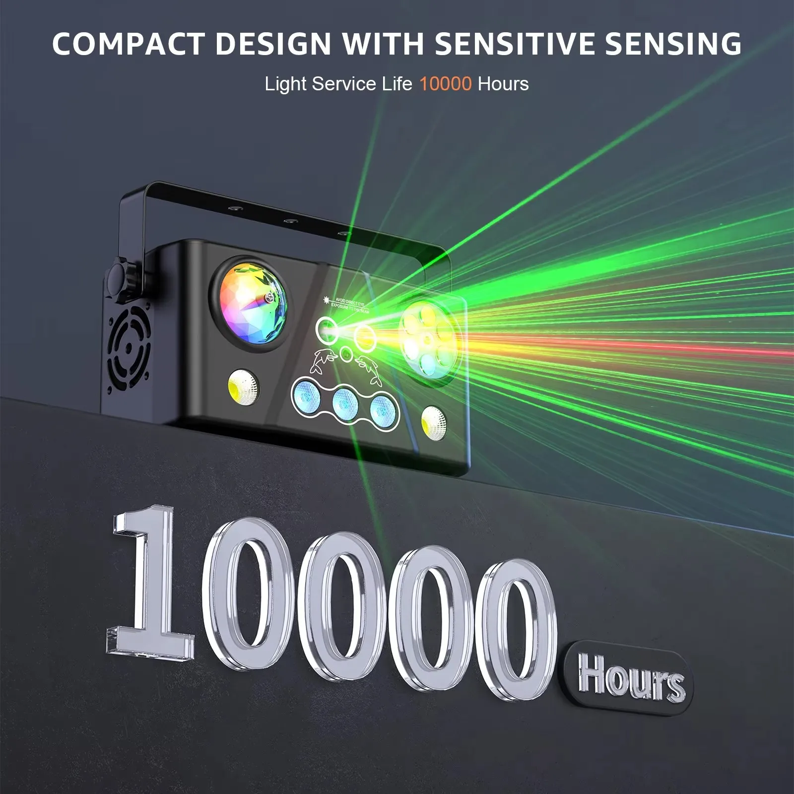 Светодиодный волшебный шар Лазерная лампа RGB-луч Проекционные Огни звук музыка DMX