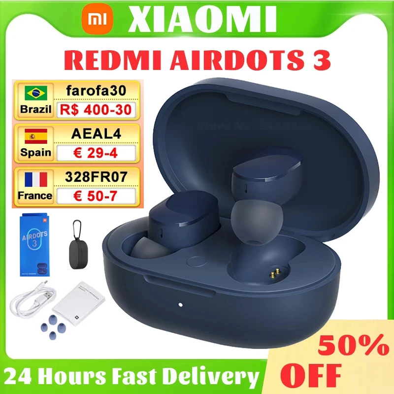 TWS-наушники Xiaomi Redmi Airdots 3 с поддержкой Bluetooth 5 2 и сенсорным управлением |