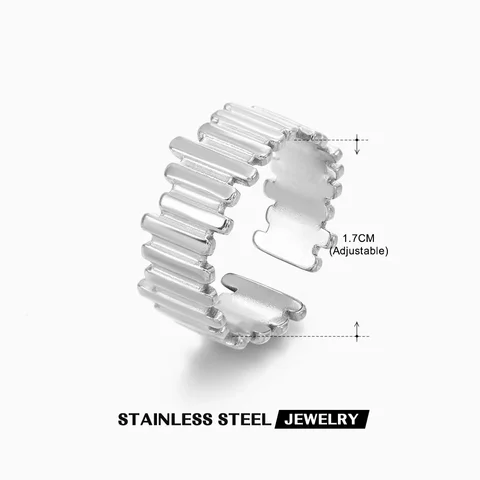 Геометрические кольца из нержавеющей стали золотого цвета