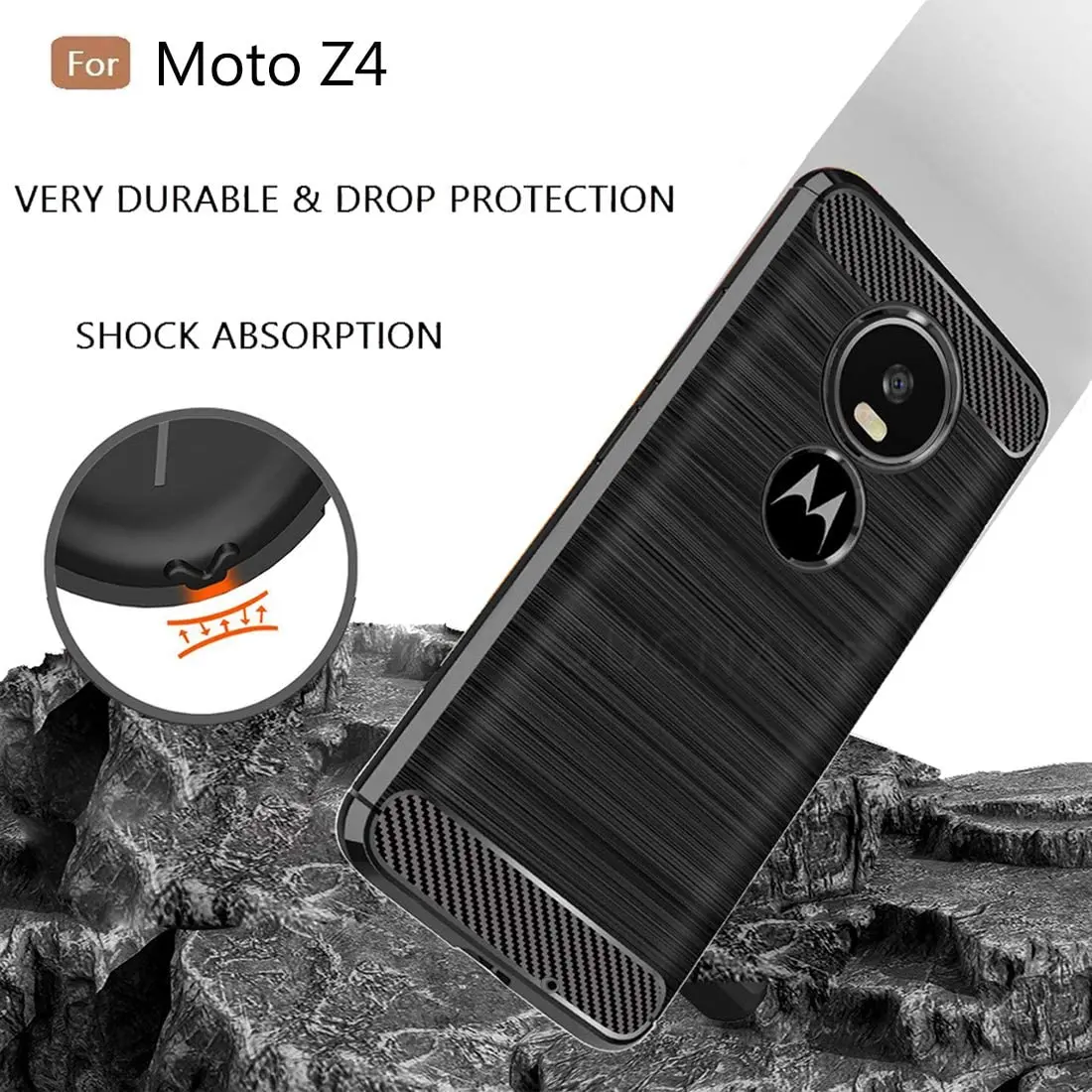moto z4 caseshock absorption flexible tpu rubber protective cell phone cover for motorola z2 z3 z4 play force brushed tpu free global shipping