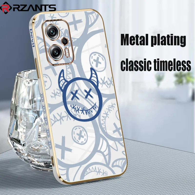

Чехол Rzants для Xiaomi POCO F3 F4 GT M3 M4 M5 Pro X3 X4 GT PRO NFC K40 K50 Pro Gaming, милый чехол с рисунком дьявола для мальчиков и девочек