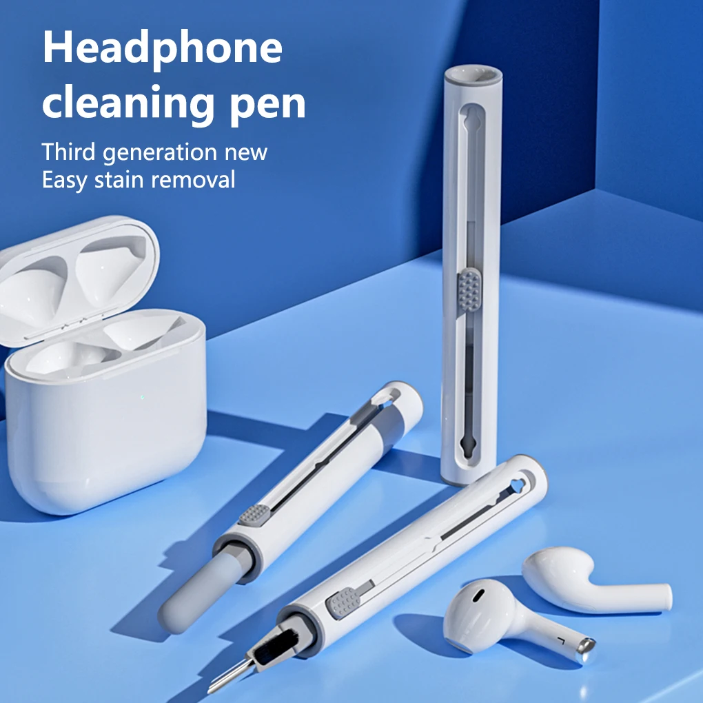 

Double Headed Earphone Brush Portable In-ear Headset Earbuds Maintenance Cleaning Pen Retractable Mini Dust Remover