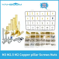 532pcs m3 m2 5 m2 male female hex brass standoff spacer with pan head screw nut and washer assortment kit