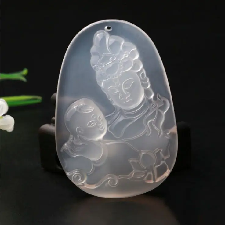 Натуральный ледяной белый цвет большая отправка сына счастливый Гуаньинь