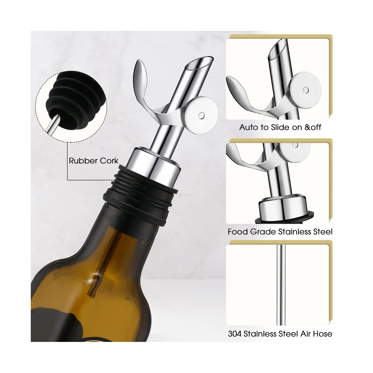 

6 шт., Утяжеленные бутылки для ликера из нержавеющей стали