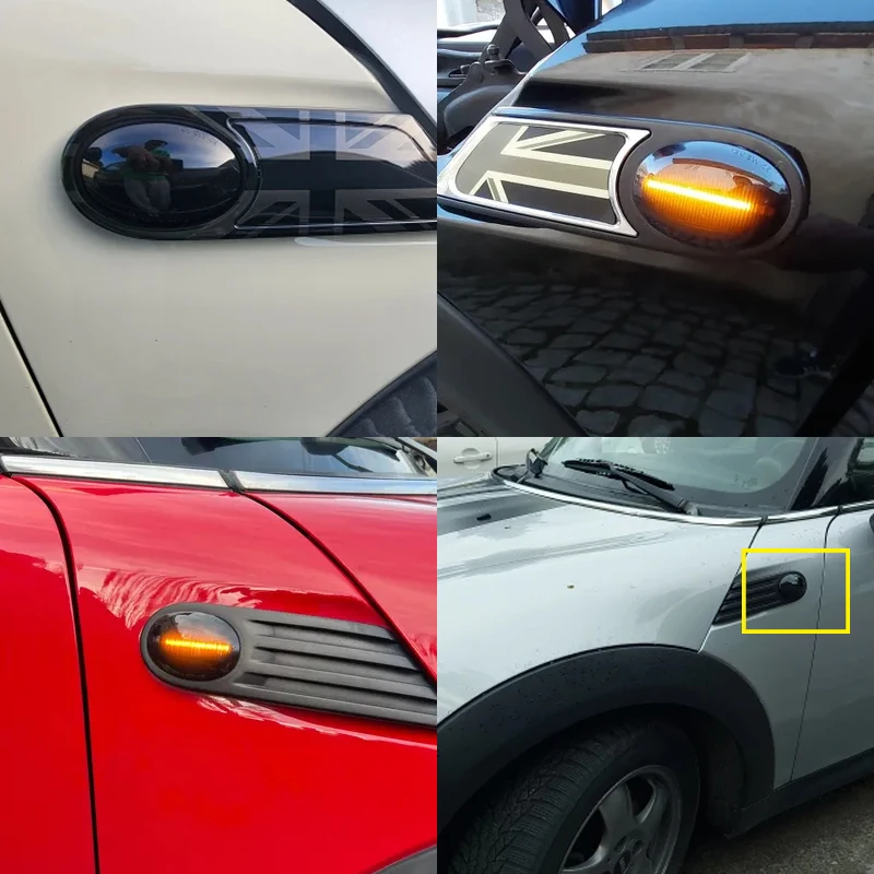 2 шт. CANbus светодиодный боковой указатель поворота для MINI Cooper R56 R57 R58 R59 2007-2013 CL-R56-LSM-SM