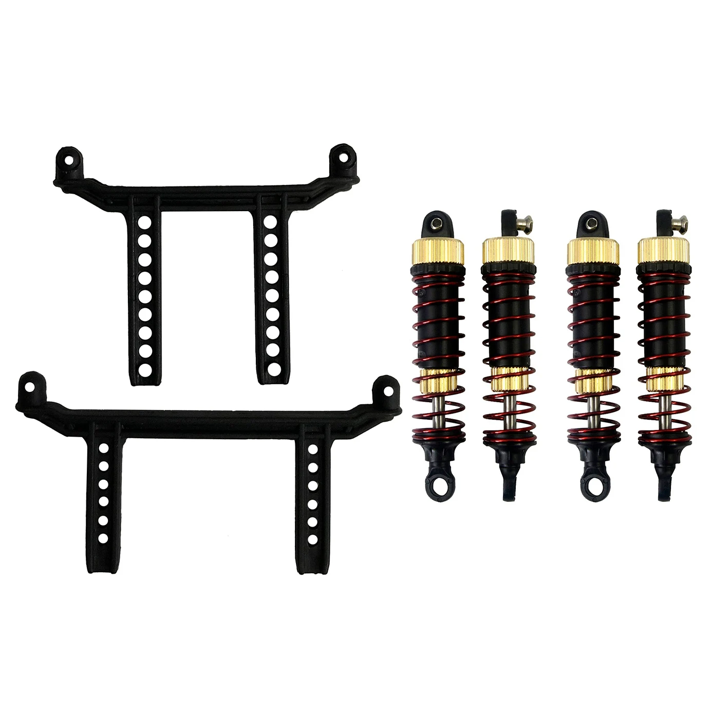 

2PCS Shell Support 30-SJ04 Spare Parts with 2Pair Shock Absorber Parts Upgrade Hydraulic Shock Absorber