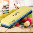 Белый корундовый точильный камень, двусторонние точильные камни с основанием, точильный камень, домашний Профессиональный точильный камень для ножей, кухонный инструмент