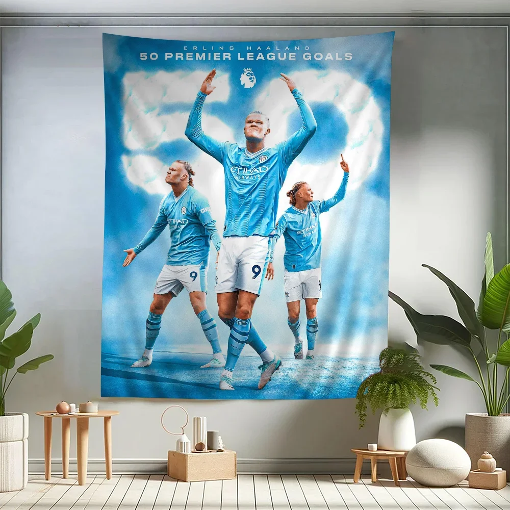 E-Erling B-braufootballstar H-Haaland цветной гобелен настенный богемный гобелены мандала