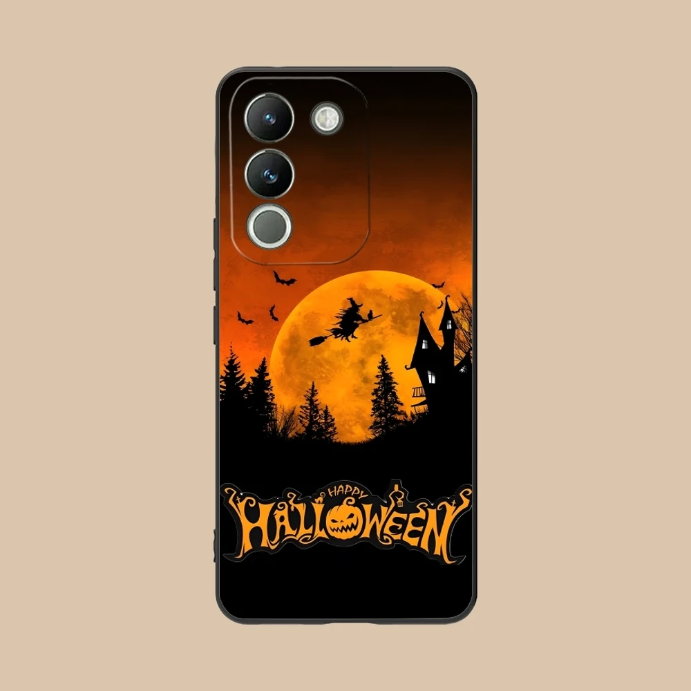 Halloween Pumpkin Mobile Cell Phone Case for VIVO Y95 Y93 Y31 Y20 V19 V17 V15 Pro X60 NEX Black Soft Cover Shell