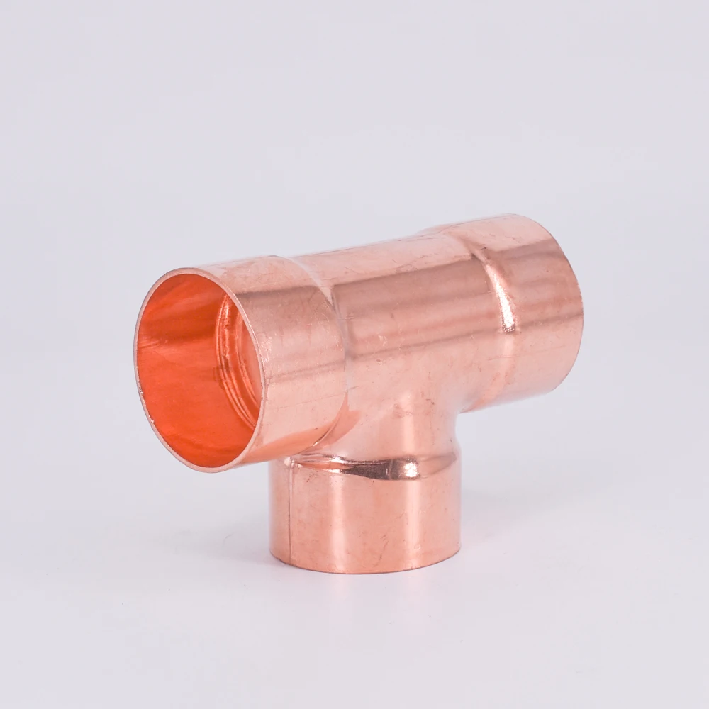 

25.4-108mm Inner DiaThickness Copper Equal Tee Socket Weld End Feed Coupler Plumbing Fitting Water Gas Oil