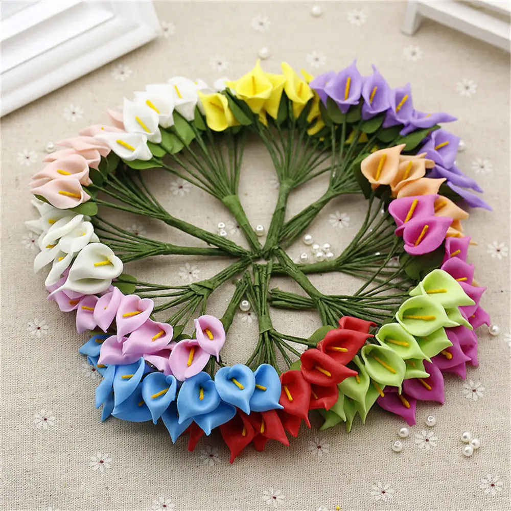 

Artracyse Artificial Flower PE Calla Lily DIY Travel Fake Flower Garland Bracelet Production Materials Accessories Decoration