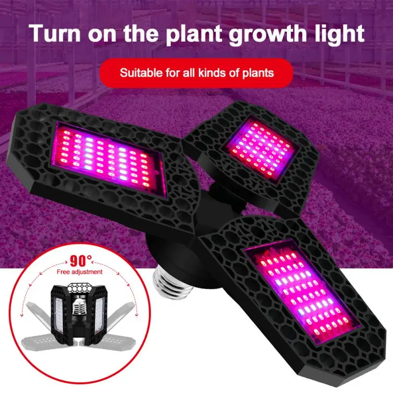 

108/126/144 LED E27 Plant Growth Light Deformation Folding Plant Grow Lamp Red Blue Spectrum Indoor Plant Light LED Grow Light