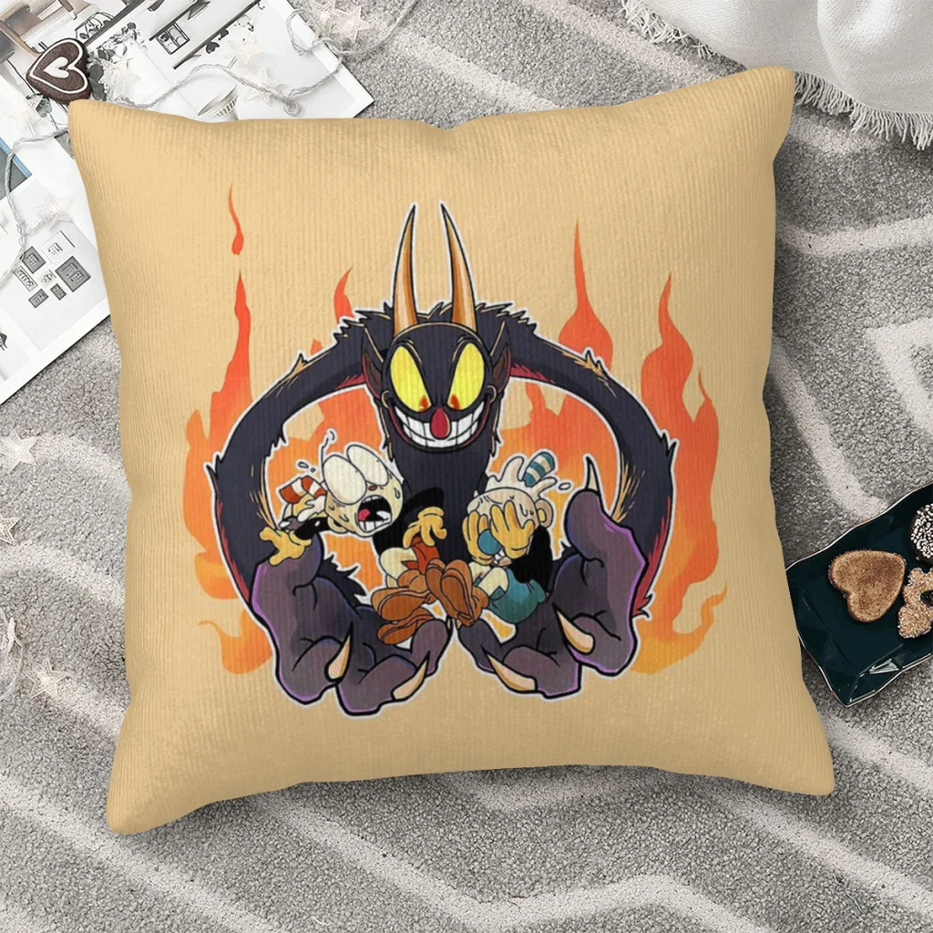 

Cuphead Cala Maria Game The Devil Poster Throw Pillow Case Short Plus Cushion Covers Home Sofa Chair Decorative Backpack