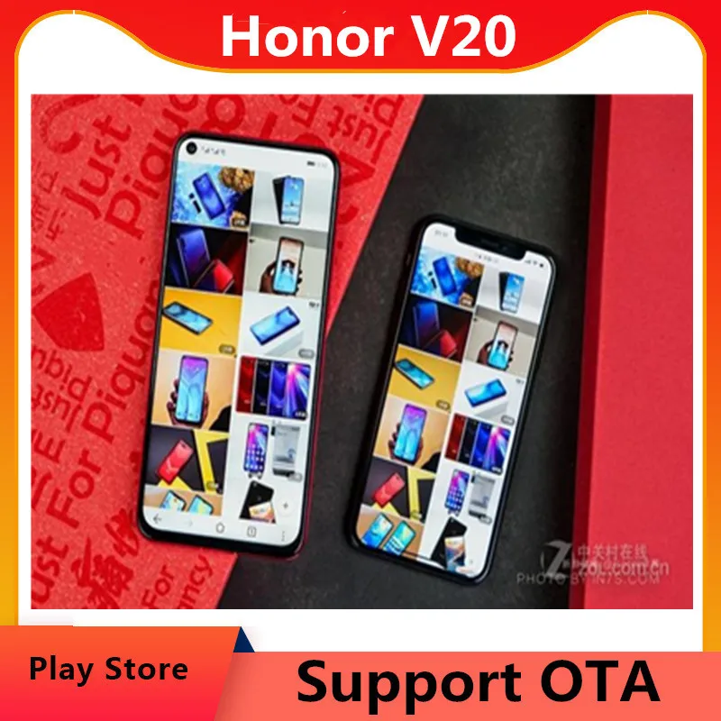 Смартфон Honor V20 View 20 6 4 дюйма IPS + 128 ГБ 48 МП NFC Kirin 980 Android 9 0 две Sim-карты |