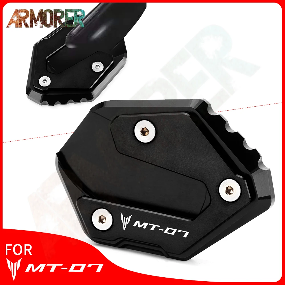 

Motorcycle Accessories Kickstand Side Stand extension Enlarge Plate Pad For Yamaha MT07 MT 07 MT-07 2014-2022 2021 2020 2019