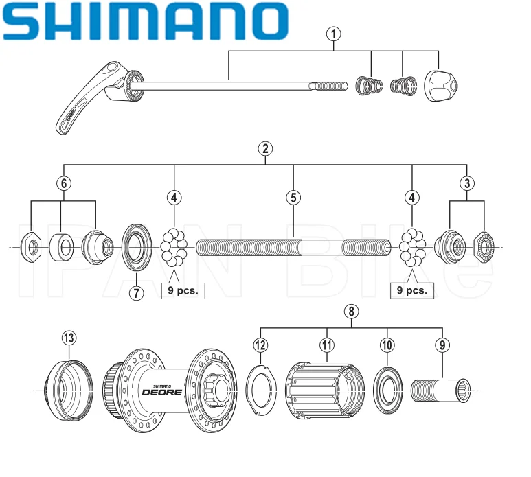 

Shimano DEORE M595 M615 SLX M675 M7000 передняя, Задняя Ступица Axle Gear M615 Hub Cone M675 Hub Axle Gear Hub Tool для ремонта